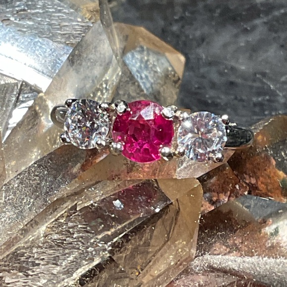 Ruby .925 Silver Ring - Picture 1 of 7